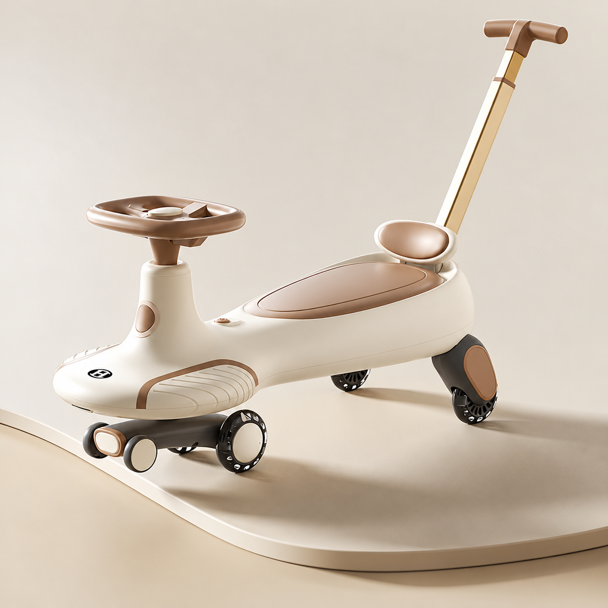 Mini Ride-On Kart with Parent Handle